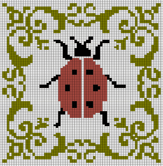 ambitious lady bug - gold, white