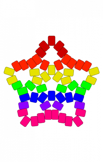 Large seven striped star - 