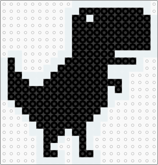 Chrome Dino - animal, animals, black, black and white, chrome, cute, dino, dinosaur, gaming, white