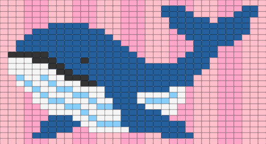Zoe’s Whale - blue, pink