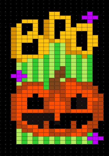 pumpkin - black, colorful, orange, red