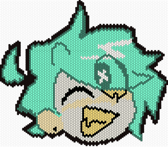 Pebble's Face - character, cute, head, indie animation, pebble, ramshackle, stone, teal, zeddyzi
