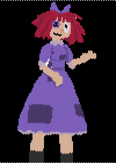 Ragatha - black, character, doll, glitch productions, purple, ragatha, tadc, the amazing digital circus