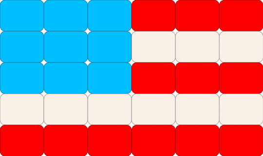 American flag - light blue, red