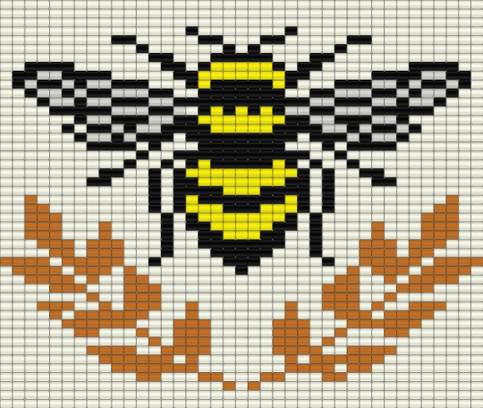 bee - orange, white