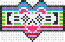 Heart - porter robinson,heart,logo,colorful,music,emoticon,pink,white,green,yellow,teal