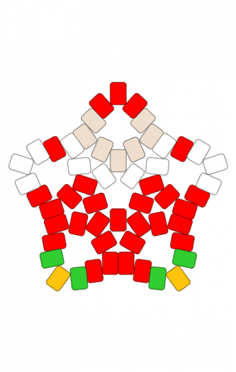 Knuckles large star - character, fandom, knuckles, knuckles the echidna, large kandi star, red, sonic, sonic the hedgehog, star