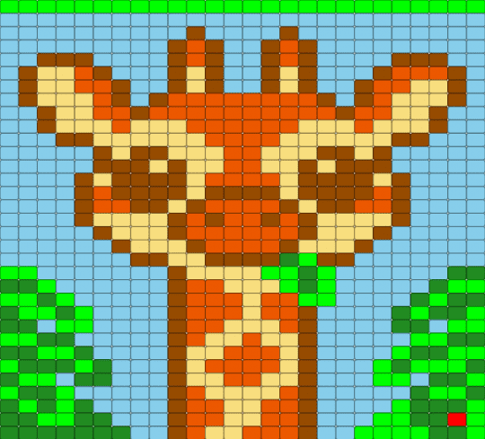 giraffe - light blue