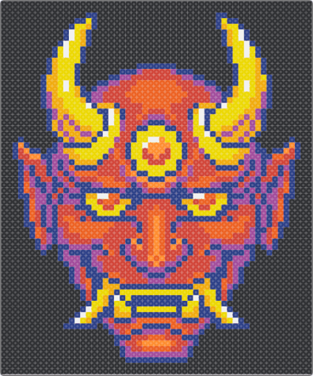 Oni - black, blue, orange, red