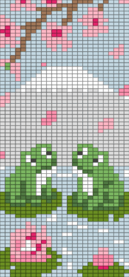 forg - green, pink, white