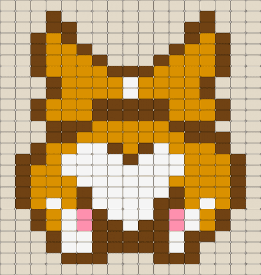 corgi butt - beige, brown, orange