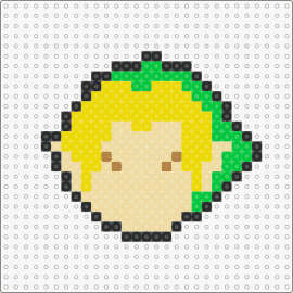 Young Link stock - link,legend of zelda,nintendo,character,head,hat,simple,video game,beige,yellow,green