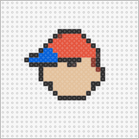 Ness stock - ness,nintendo,character,head,hat,simple,video game,beige,red