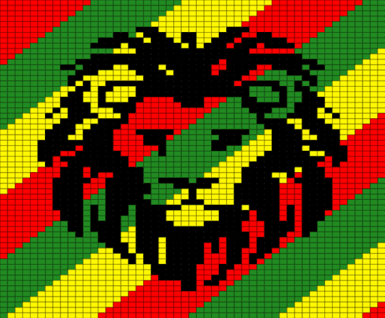 Leo lion Rasta - green