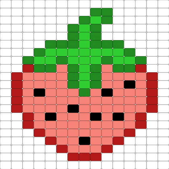 Strawberry - green, orange, white
