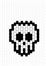 Skull - skull,skeleton,spooky,small,charm and white