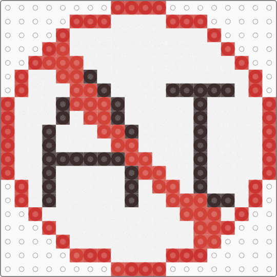 Anti AI thing - brown, red, white