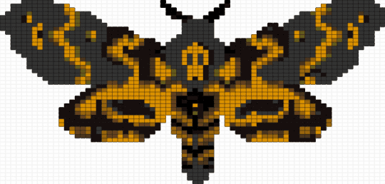 Death's Head Moth - black, orange