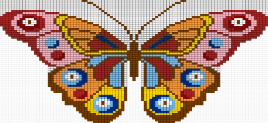 Big butterfly - brown, orange, pink, red