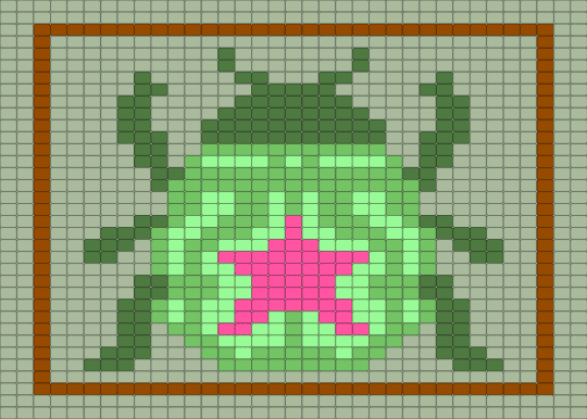 Star beetle - beige, green