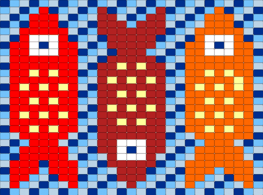 Red fish - orange, red