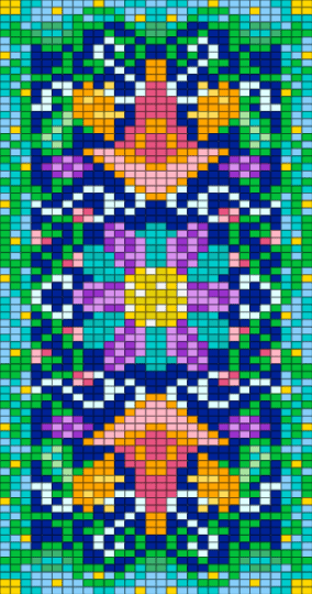 Banner - green, purple, teal