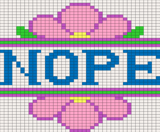 nope - blue, pink, white