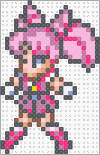[G] Sailor Chibi Moon (Attacking) - anime, character, chibiusa tsukino, gray, pink, sailor chibi moon, sailor moon, sailor moon another story, super famicom, superhero
