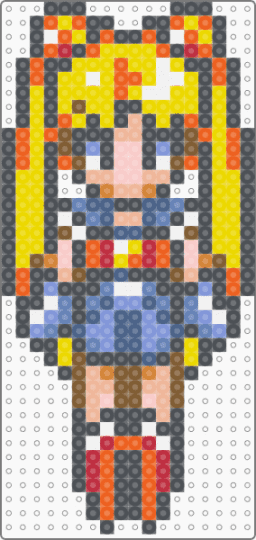 Sailor Moon - anime, character, girl, gray, orange, sailor moon, sailor moon another story, super famicom, superhero, usagi tsukino, yellow