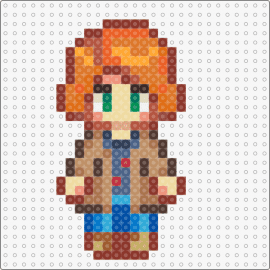 Stardew Valley Penny (Seasonal Outfit, Fall) - penny,stardew valley,character,video game,blue,brown,orange