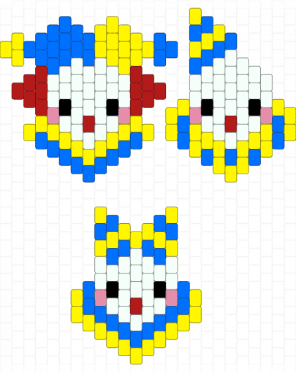Small clowns pt 2 - blue, yellow