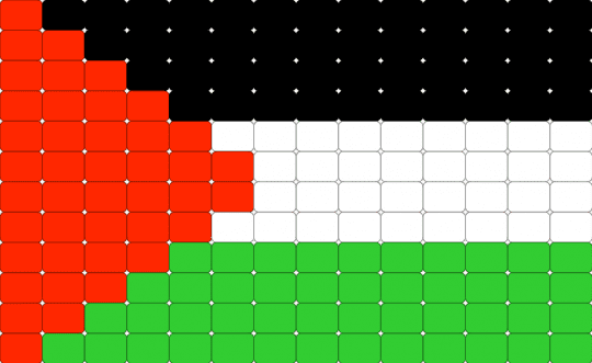 Palestine Flag - green, red
