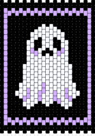 ghost banner - ghost,banner,panel,spooky,halloween,white,black,purple