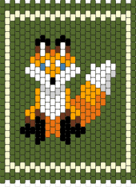 fox banner - fox,animal,banner,wildlife,cute,tapestry,panel,green,orange,white