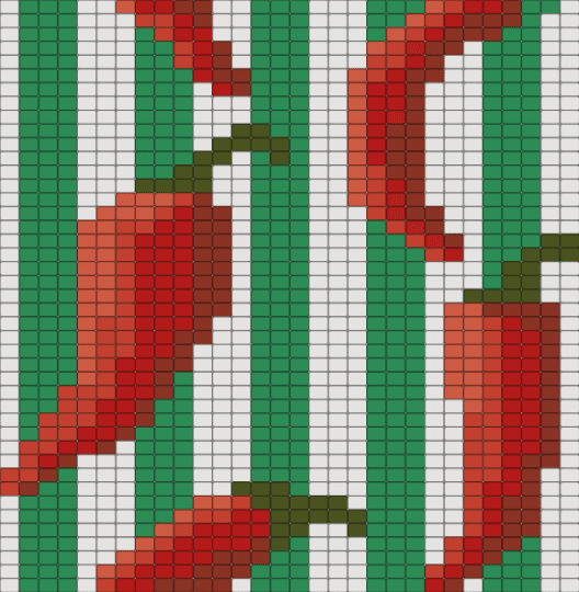Chili pep - green, red