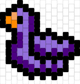 Duck charm - duck,bird,animal,purple