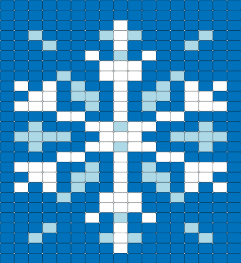 Snowflake Beaded Tapestry - blue