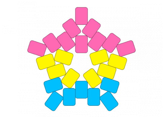 Pan star - pink, pride, yellow