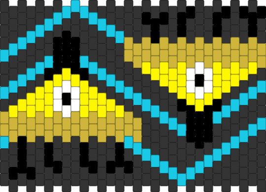 Bill thing - bill cipher, black, gravity falls, light blue, yellow