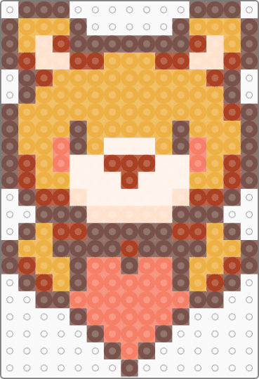 bear with heart - bear, brown, heart, love, orange, teddy