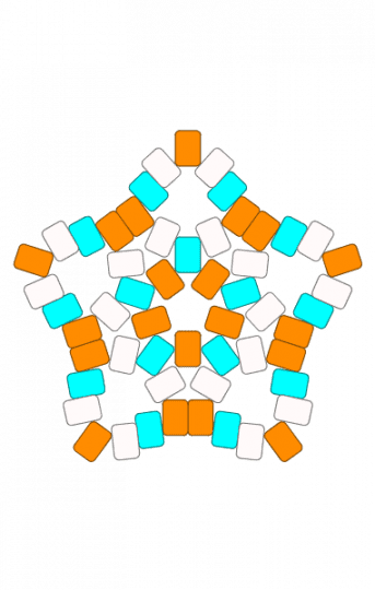 Summer vibes Large Star 🌟 - light blue, orange