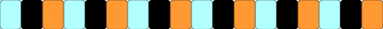 Cute Single 📿 - light blue, orange