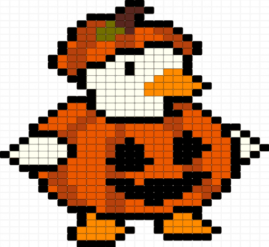 Duck - orange, red