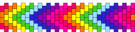 ZigZag Neon Rainbow Multistitch Cuff - rainbow,zig zag,geometric,colorful,stripes,cuff