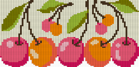 Cherries - colorful, orange, red, white