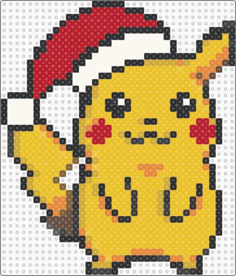 Christmas Pikachu - red, yellow
