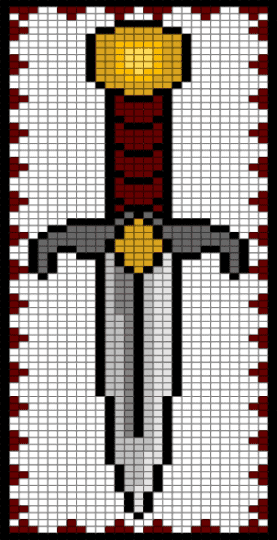 Dagger - brown, white