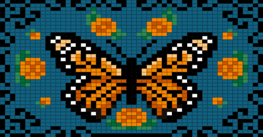 Butterly Pattern - blue