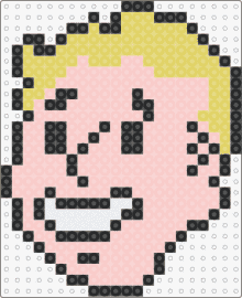 Vault Boy - vault boy,fallout,video game,character,head,pink,yellow