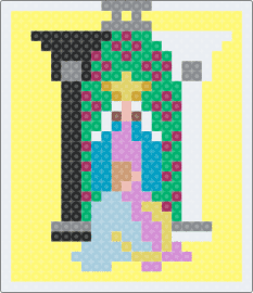 The High Priestess - high priestess,tarot,card,fortune,magic,yellow,green